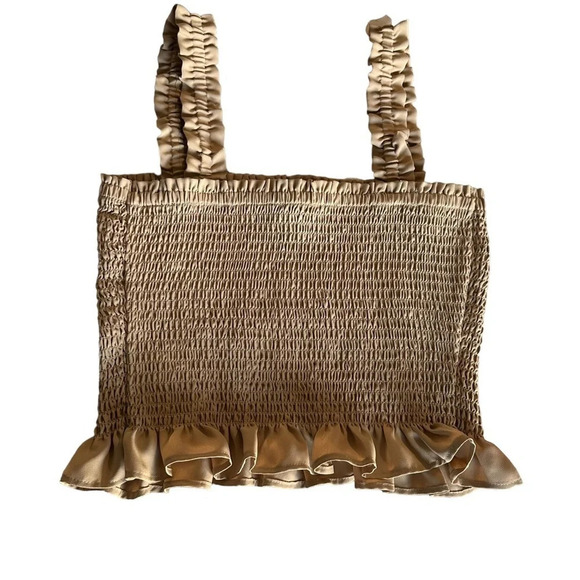 Express women's tan crop top size small - Picture 2 of 4